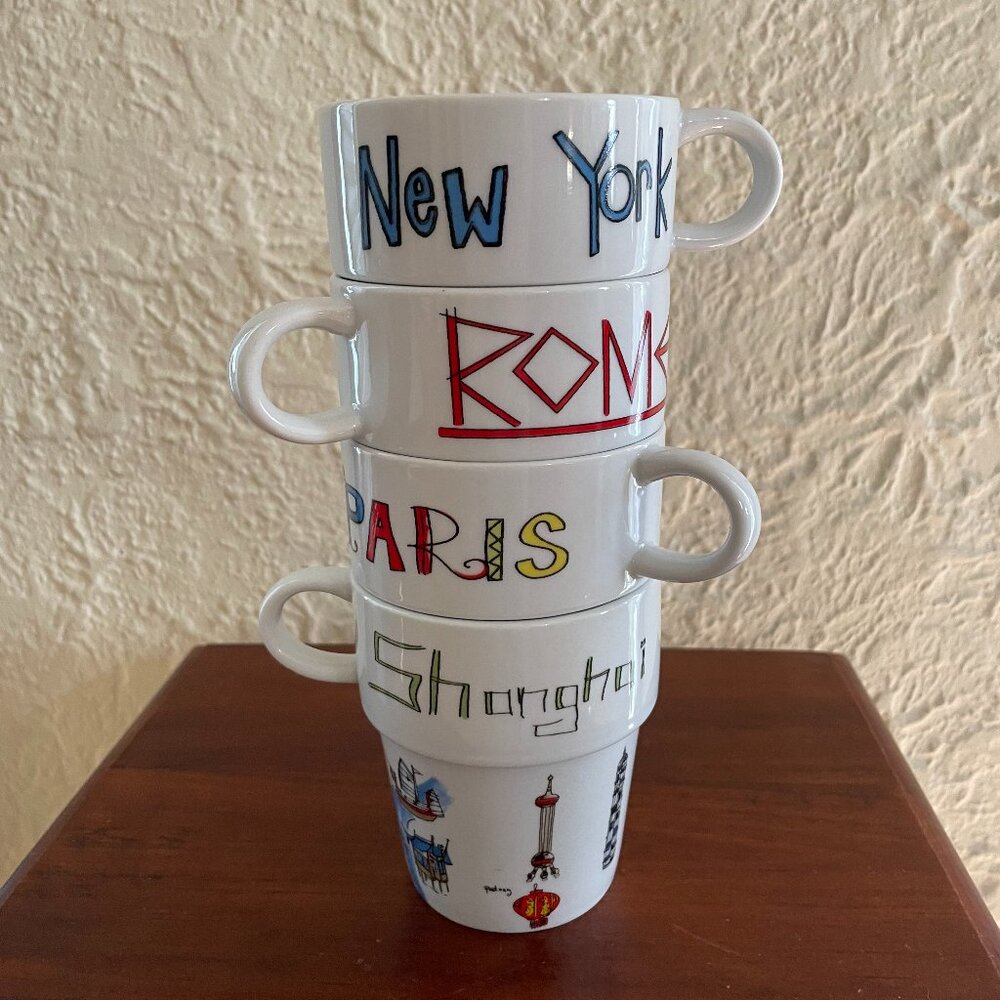 World Market Stacking Coffee Cups.